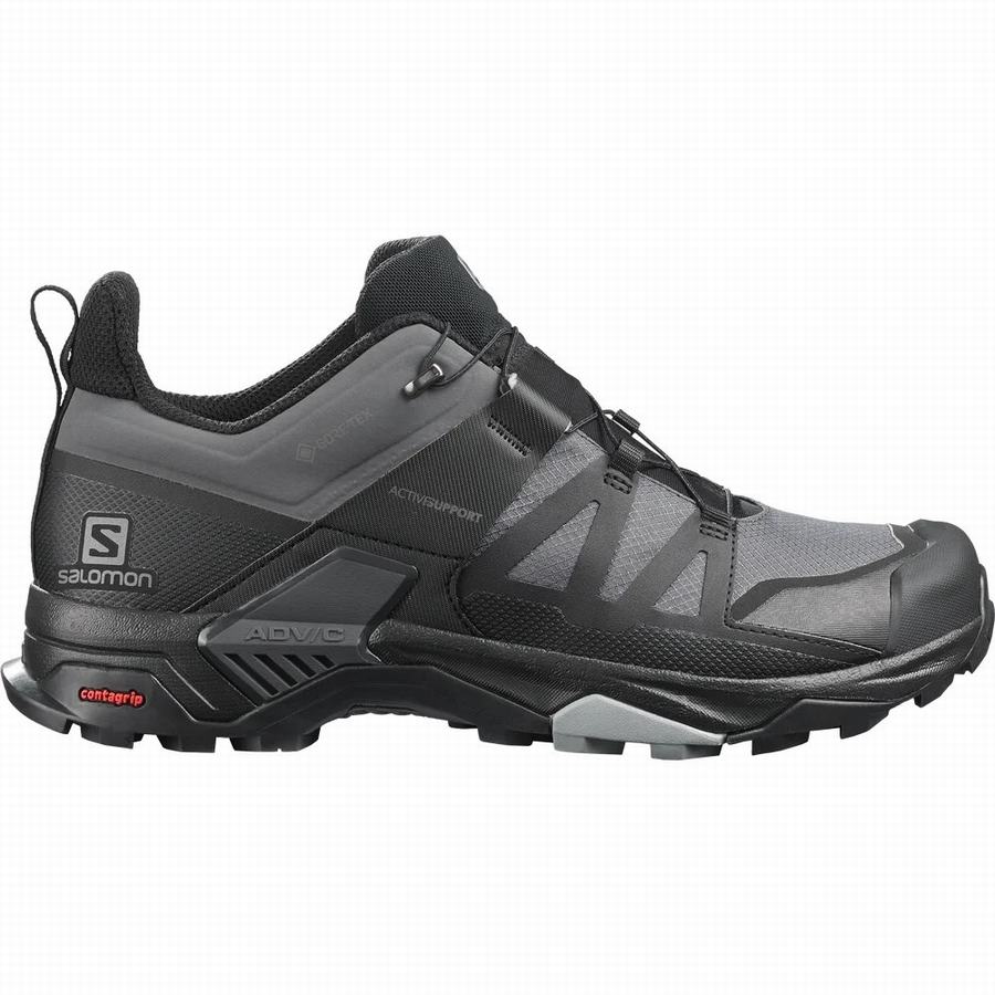 Salomon X Ultra 4 Wide Gore-tex Turisticka Obuv Panske Čierne |ROC936FZ|